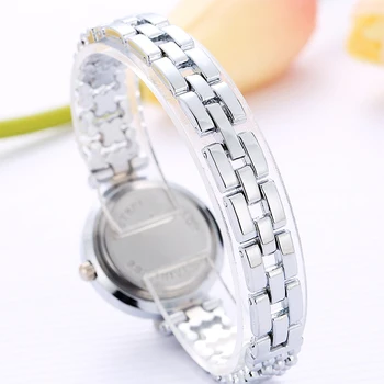 Fashion Women watches Stainless Steel Bracelet Strap Crystal Quartz Watch Lady Wristwatch Rose Gold silver relogio feminino