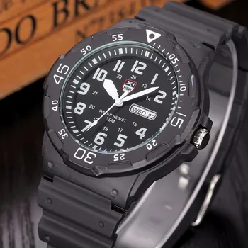 XINEW Men Watch 2017 Luxury Brand Army Date s Resin Wrist Watch Waterproof Analog Quartz Watches Male Relogios Masculino