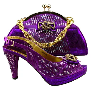 Ladies shoes and bags to match set shoes and bag for Italian design GF46 shoes and bag Fuchsia color.