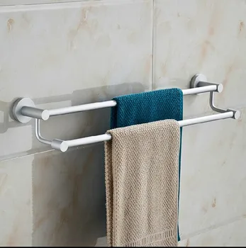 Bathroom accessories double towel bar towel shelf rack Aluminum bathroom hardware double towel holder