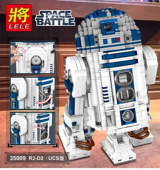 Clone 10225 Lepin 05043 LELE 35009 UCS Genuine Star War Series The R2-D2 Robot Set Building Blocks Bricks Set Toys