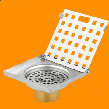 304 stainless steel square anti-odor floor drain bathroom hardware invisible shower floor drain DR888
