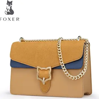2017 New designers women leather bag famous brands fashion Stitching women handbags shoulder messenger cowhide bag