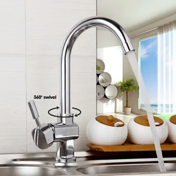 Fashionable in Design and Superb in Workmanship Kitchen Faucet 360 Degree Swivel Hot Cold Water Mixer Kitchen Faucet