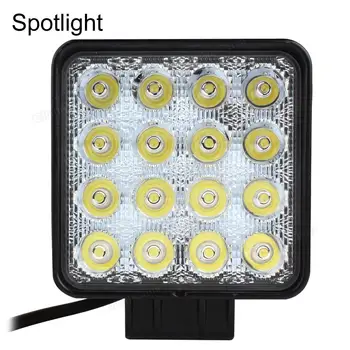 4 Inch 48W Waterproof Square Car LED Work Light 12V/24V 3200LM for Motorcycle / Tractor / Boat / 4WD Offroad / SUV / ATV