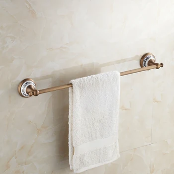 Antique towel rack towel bar copper bathroom ceramic exquisite single pole gold base
