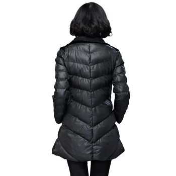 XL-5XL Plus Size Women Parka Outerwear 2016 Winter Wadded Thick Warm Coat Female Casual Cotton-padded Long Black Overcoat D9018