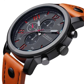 Curren Men's Sports Quartz Watches Mens Watches Top Brand Luxury Leather Wristwatches Relogio Masculino Men Curren Watches 8192