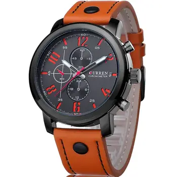 Curren Men's Sports Quartz Watches Mens Watches Top Brand Luxury Leather Wristwatches Relogio Masculino Men Curren Watches 8192
