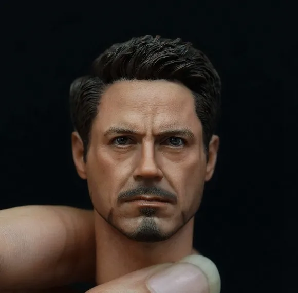 1/6 scale doll Accessory Iron Man Tony headsculpt Robert Downey Jr head shape for 12