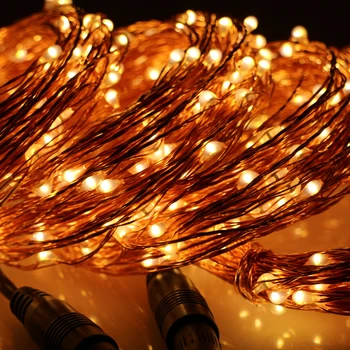 5*33Ft 100 LED connectable outdoor starry light copper wire string lights 500 LED + power adapter (US,UK,EU,AUplug)