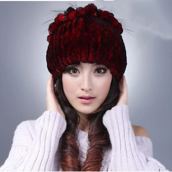 Winter Rabbit Miss Mao warm Autumn and winter Fashion fur hat Rex caps children