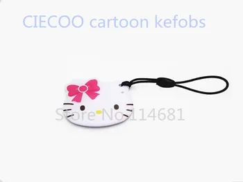 10pcs/lot cartoon hello kitty EM4305 125Khz RFID Writable Rewrite Proximity ID Token Tag Key Keyfobs