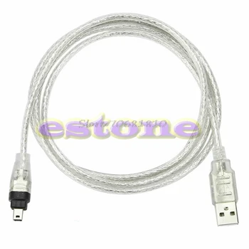 5ft 1.4m USB To Firewire iEEE 1394 4 Pin For iLink Adapter Cable #R179T#Drop Shipping
