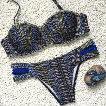 New National Retro 2016 Bikini Sexy Beach Swimwear Ladies Swimsuit Women Swimwear Bathing Suit Brazilian Summer Style Tankini