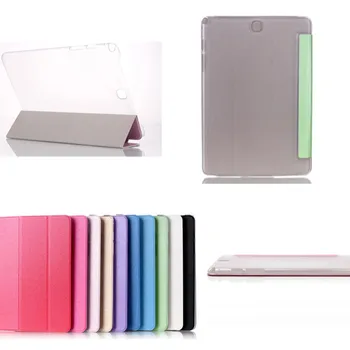 PU Leather Transparent Shell Case Cover For Samsung Galaxy Tab A 9.7 inch T550 T551 T555C Fashion Ultra Slim Case For SM-P550