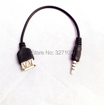 3.5mm car aux to female usb audio cable adapter