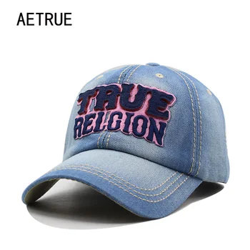 AETRUE Men Snapback Women Baseball Cap Hats For Men Casquette Jeans Denim Bone Casual Gorras Hip hop Brand True Sun Hat Caps