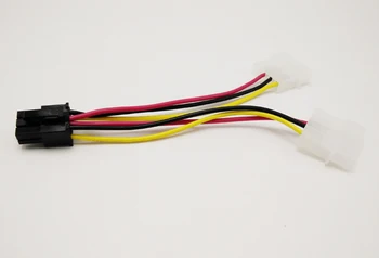 4Pcs 2 x Molex To PCI-E Power Adapter 4Pin 4 Pin 6 Pin 6Pin Graphics Video Card Converter Cable line