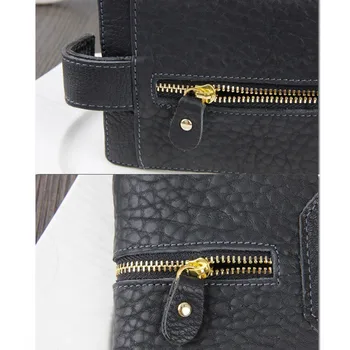 New Pattern Fashion Men Genuine Leather Wallets Zipper General Purpose Hasp Coin Change Pocket Card Holder Wallet