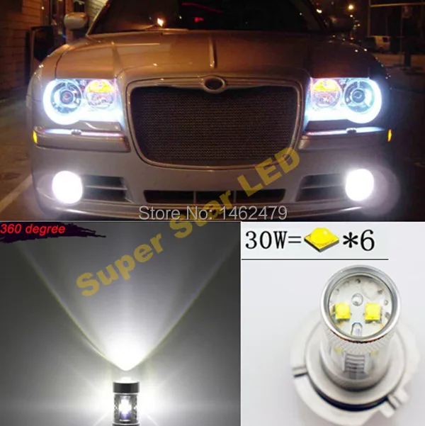 Pair White H10 9140 9145 for CREE Chips LED Fog light DRL Bulb For Chrysler 300 C Sebring PT Dodge Magnum Cruiser