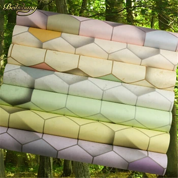 Beibehang Holographic three-dimensional hexagonal environmental non-woven wallpaper 3d stereoscopic wallpaper papel de parede