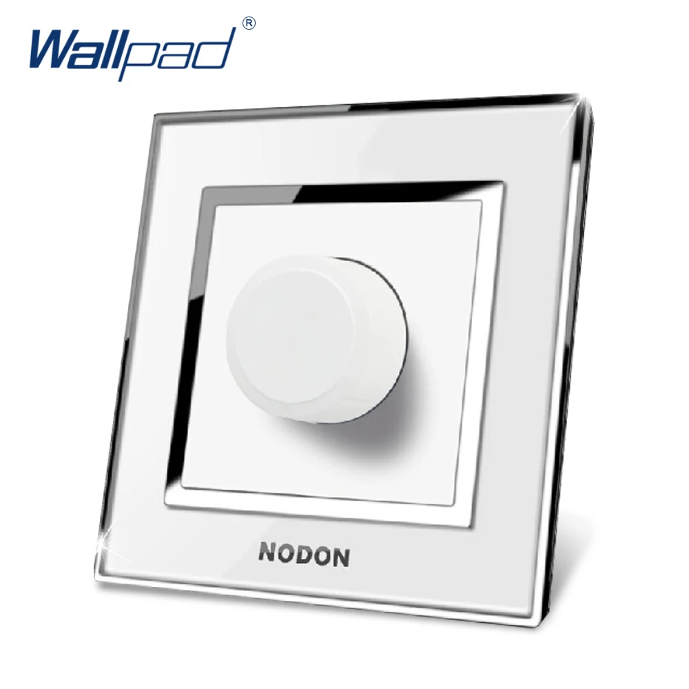 China Manufacturer Wallpad Push Button Luxury Arylic Mirror Panel Wall Light Switch Dimmer