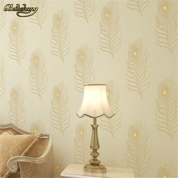 Beibehang 3D Diamond For Bedroom Background Wall paper Wall World Peacock Blue Feathers Wallpaper Embroidery
