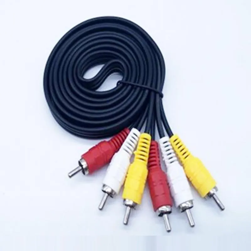 New 3 RCA Male to 3 RCA Male Audio Cable DVD Cable Connector Adapter Wire Assemblies 15M/20M