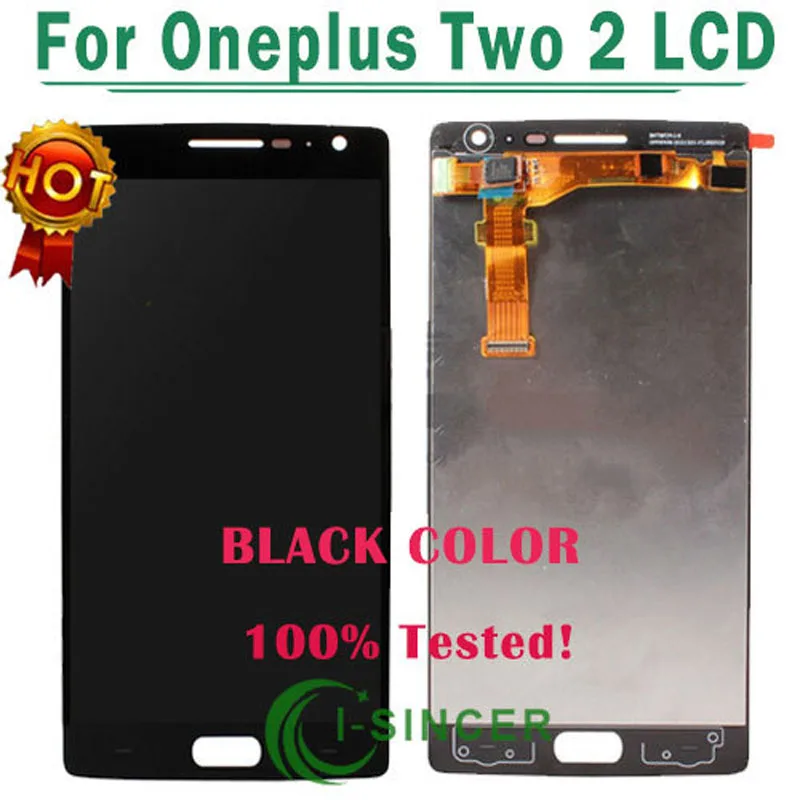 1/PCS For oneplus two LCD screen Display Touch Screen Digitizer Assembly oneplus 2 lcd screen black colour