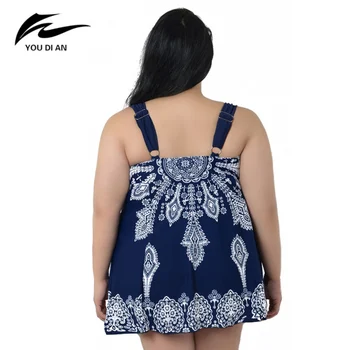 2017 New Women's Swimsuits of Large Sizes Beach Dress Swimsuit Plus Size 4X- 10X With Chest Pad Wirefree Swimwear Mailot De Bain