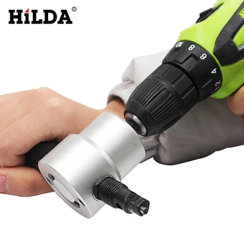 HILDA Double Head Sheet Nibbler Metal Cutter Drill Attachment Home Hand Tools Power Tools Accessaries