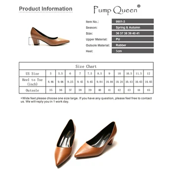 Elegant Women Pumps 2017 Shoes Woman Pointed Toe 5CM Med Thick Heels Ladies Office Heels Dress Shoes Zapatos Mujer Size 36-41