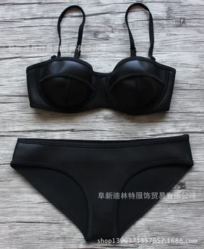 Top Bikini 2017 Set Push up Swimwear Brazilian Beach bathing suit Sexy Sling Neoprene Two piece Swimsuit Biquini Bikinis Women