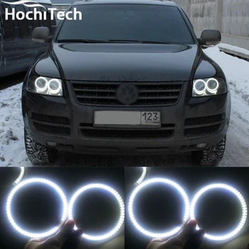 Ultra bright SMD white LED angel eyes 1600LM 12V halo ring kit for Volkswagen VW Touareg 2003 2004 2005 2006