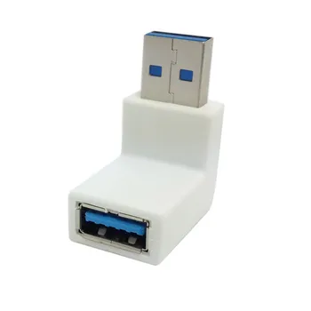 USB 3.0 Down Facing 90-Degree Right Angle Adapter Male Female Coupler Extension