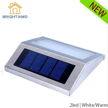 LED Solar lamp 10pcs Power sconce Wireless LED Waterproof Ourdoor Light Garden Stairway Path Solar Panels Step Stair Deck