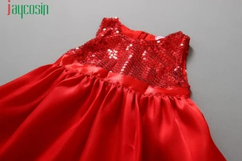 JAYCOSIN Modern2017 New Girls Dress Christmas Party Red Paillette Tutu Dresses Xmas Gift Children Clothing Bosudhsou Feb22