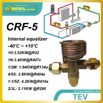 CRF-5 R407c 1TR thermal expansion valve with SAE flare connection designed for kitchen equipments of resturant or hotel
