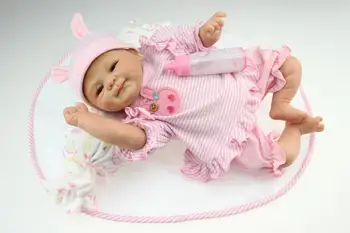 New Design 45cm Silicone Reborn Baby Dolls Boneca Reborn Realista Fashion Dolls For Princess Children Birthday Gift Bebes Reborn