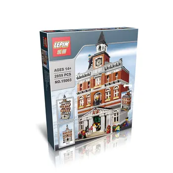 LEPIN 15003 2859Pcs The Town Hall Model Building Blocks Bricks kits Toys for children Gifts Compatible 10224