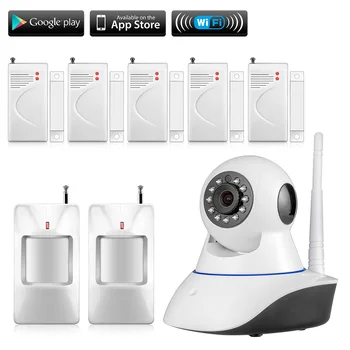 Wireless 720P IP Security Camera WiFi IP Camera Baby Monitor home store care HD Camera Home Alarm System Smoke Gas Detector