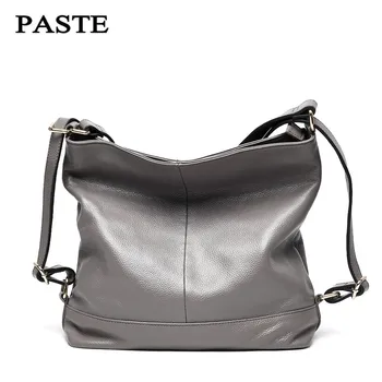 PASTE Guarantee genuine leather bag Noble Fashion brand designer women backpacks Soft Cow leather women's travel bags