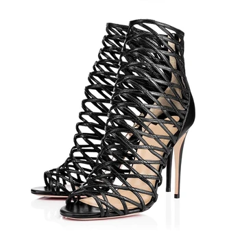 Fashion Star Supermode Sexy Stiletto Gladiator Cut-outs High Heels Sandals Women's Slimmer Heel Party Shoes Size 35-46 B016