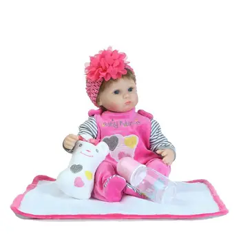 Reborn Babies Realistic Silicone Reborn Dolls 16 Inch/40 cm, Lifelike Baby Reborn Toys for Kid's Birthday Xmas Gift