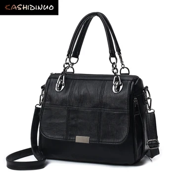 KASHIDINUO Brand Fashion Soft Leather Handbags Patchwork Women Shoulder Messenger Bags Ladies Crossbody bags Totes Bolsos Mujer