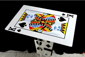 Magic Folding Table (Alloy) - Silver color(poker table) Magician's table,magic trick,stage magic,illusions,Accessories