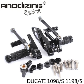 Full CNC aluminum Motorcycle Rearsets Rear Set For DUCATI STREETFIGHTER 1098/S 1198/S 2011-