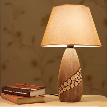 Modern creative pottery art Table Lamps American rural style linen shade E27 LED lamp for bedroom&studio&foyer&tea table ZLTD066