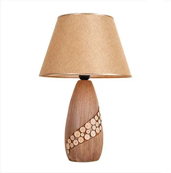 Modern creative pottery art Table Lamps American rural style linen shade E27 LED lamp for bedroom&studio&foyer&tea table ZLTD066
